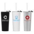 Excalibur - 22 oz. Double-Wall Stainless Tumbler with Straw